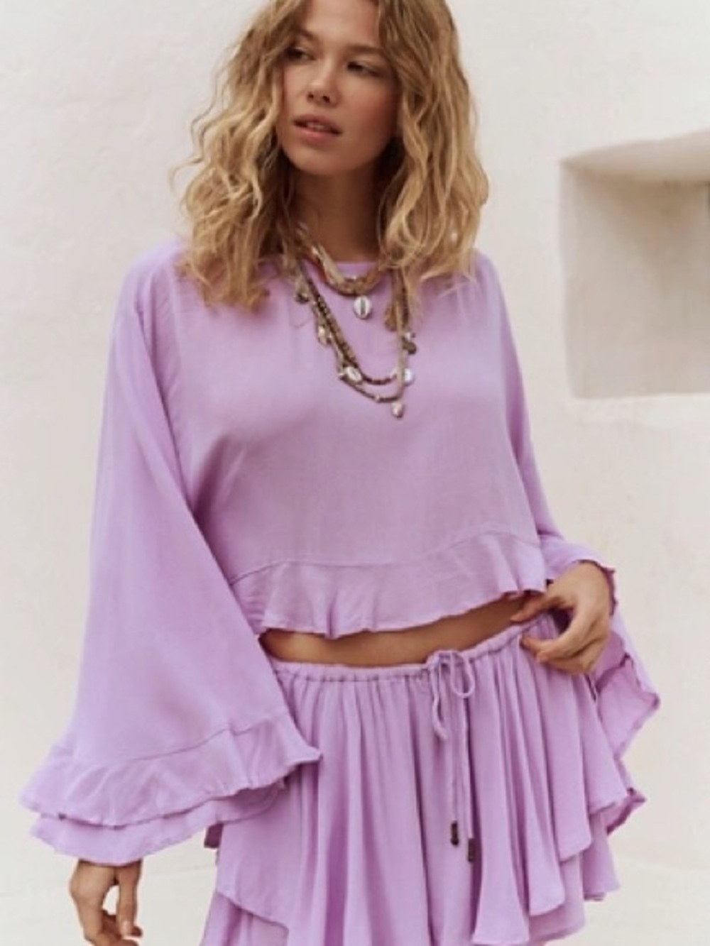 Free People Delilah Lilac purple set Small NWOT
